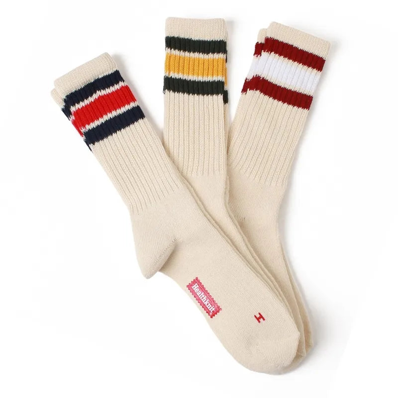 Healthknit 3 Pack Socks - Dark Green / Navy / Burgundy