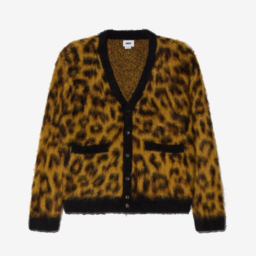 Obey Patron Cardigan - Leopard