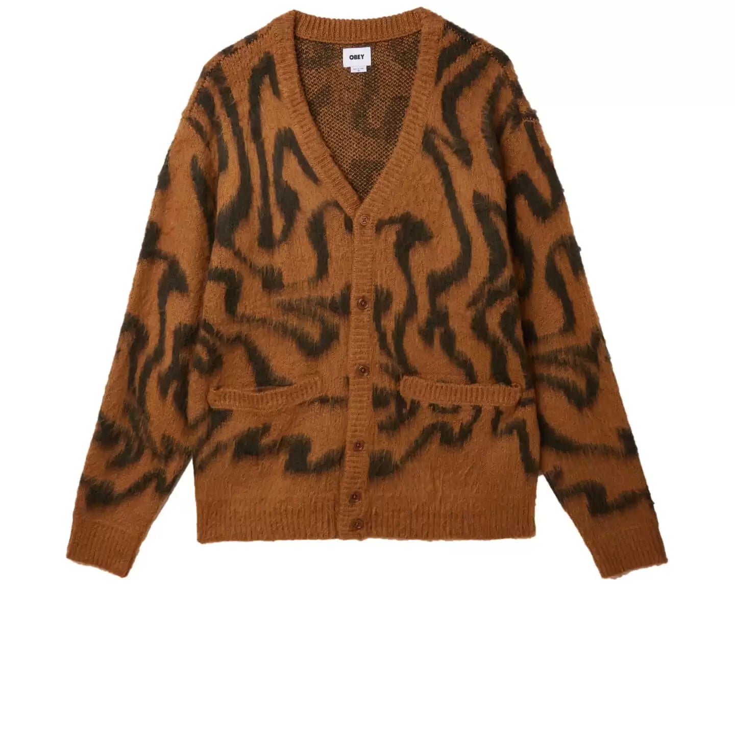 Obey Pally Cardigan - Catechu Wood