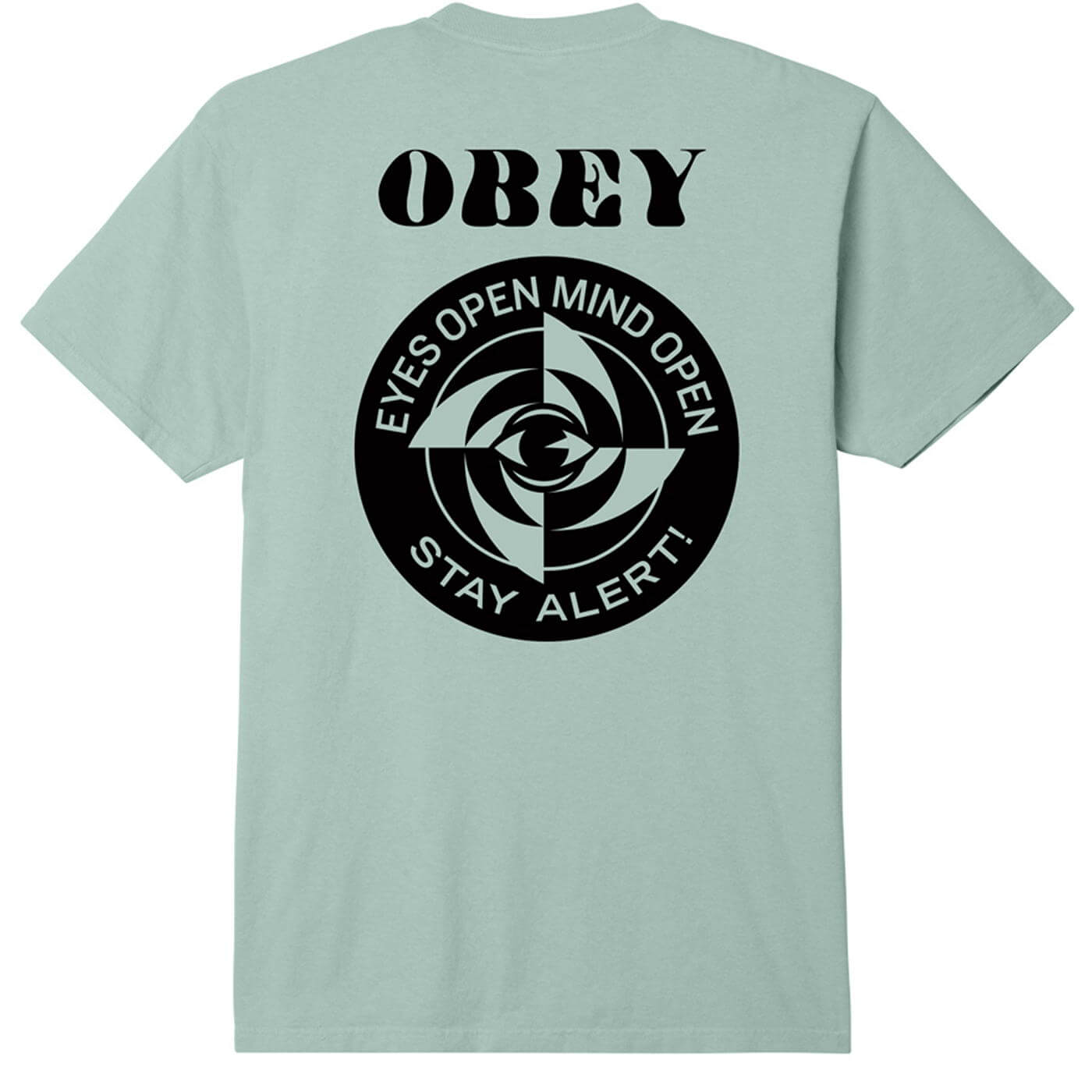 Obey Stay Alert T-Shirt - Surf Spray