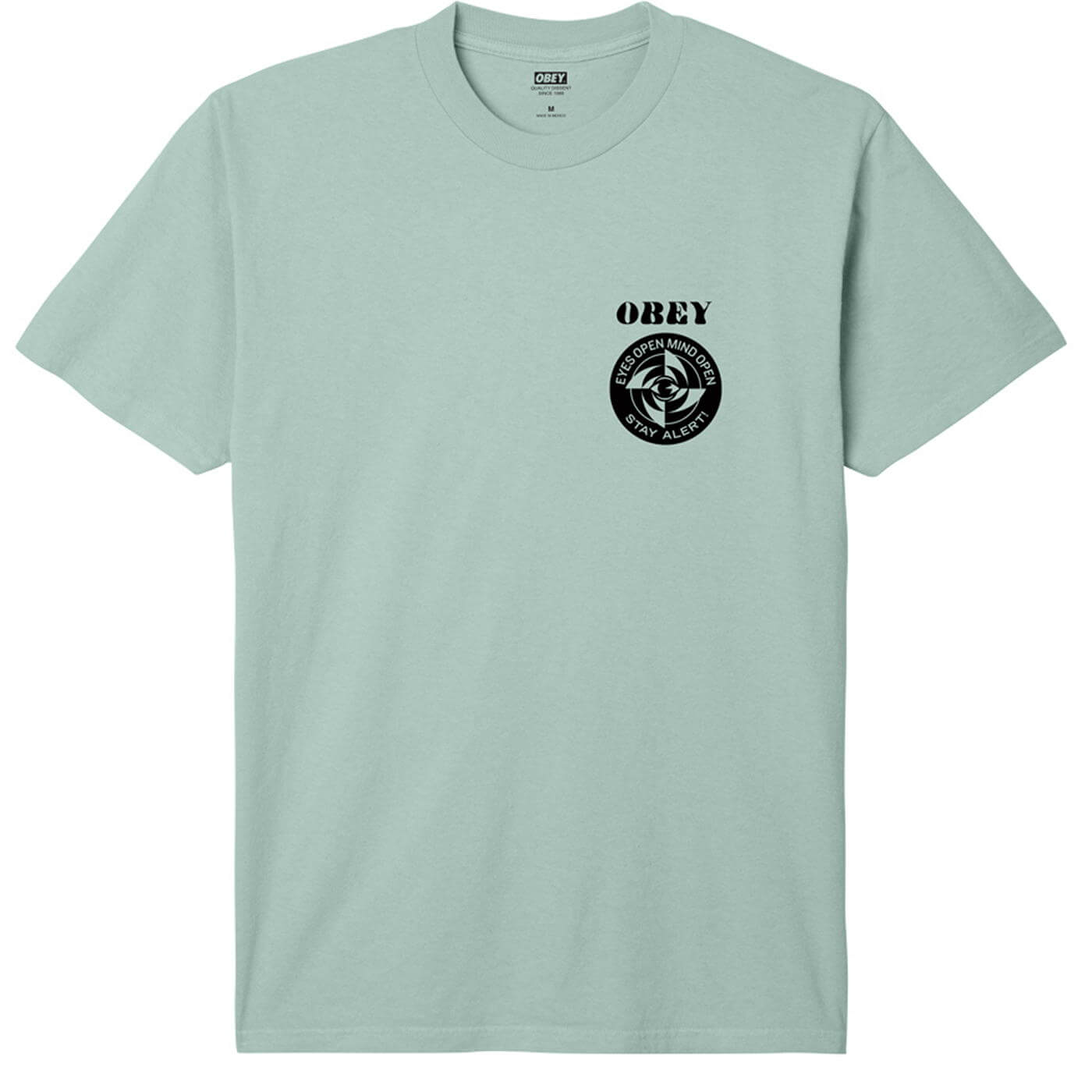 Obey Stay Alert T-Shirt - Surf Spray