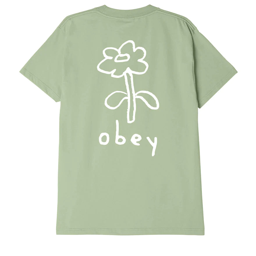 Obey Doodle Flower T-Shirt - Cucumber
