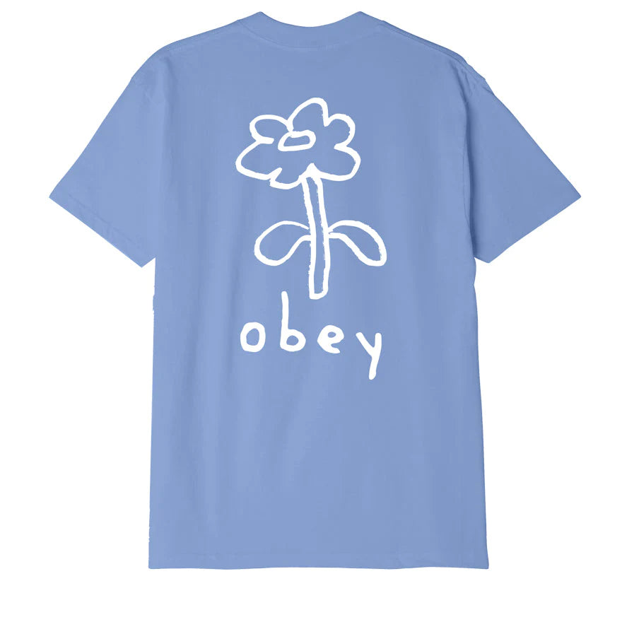 Obey Doodle Flower T-Shirt - Digital Violet