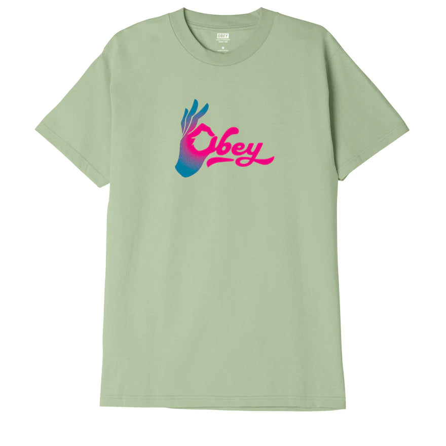 Obey Okay T-Shirt - Cucumber