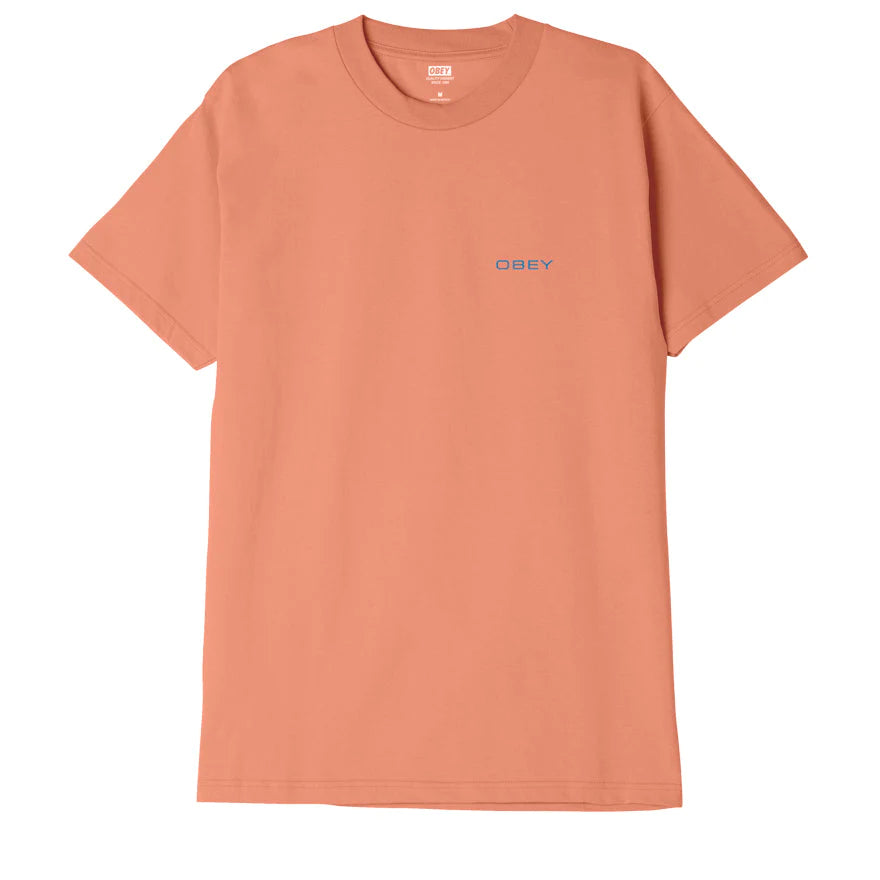 Obey OP Perspective T-Shirt - Coral