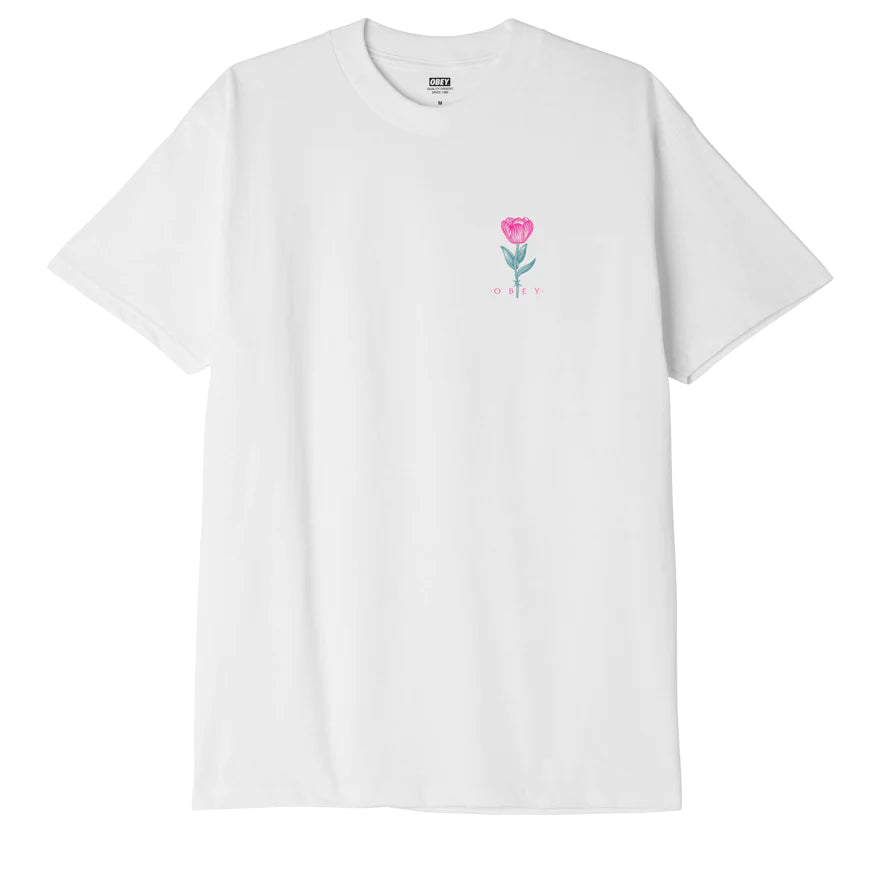 Obey Barbwire Flower T-Shirt - White