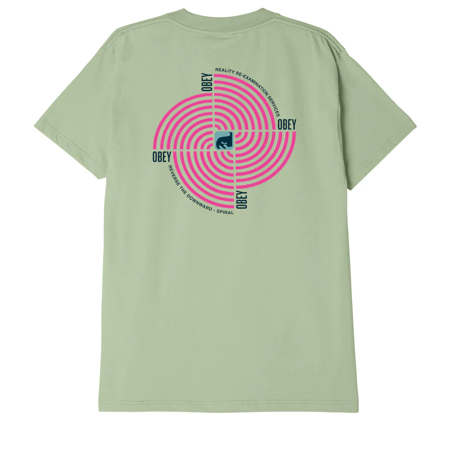 Obey Downward Spiral T-Shirt - Cucumber