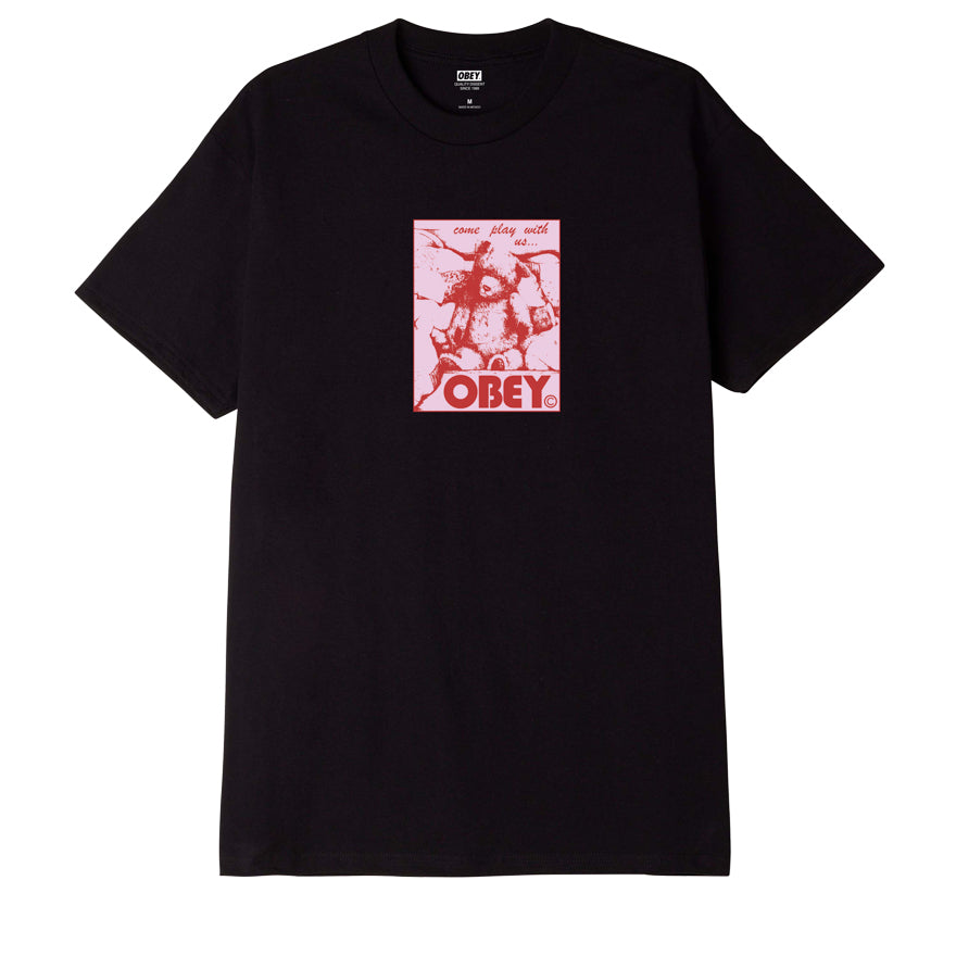 Obey Come Play With Us T-Shirt - Black