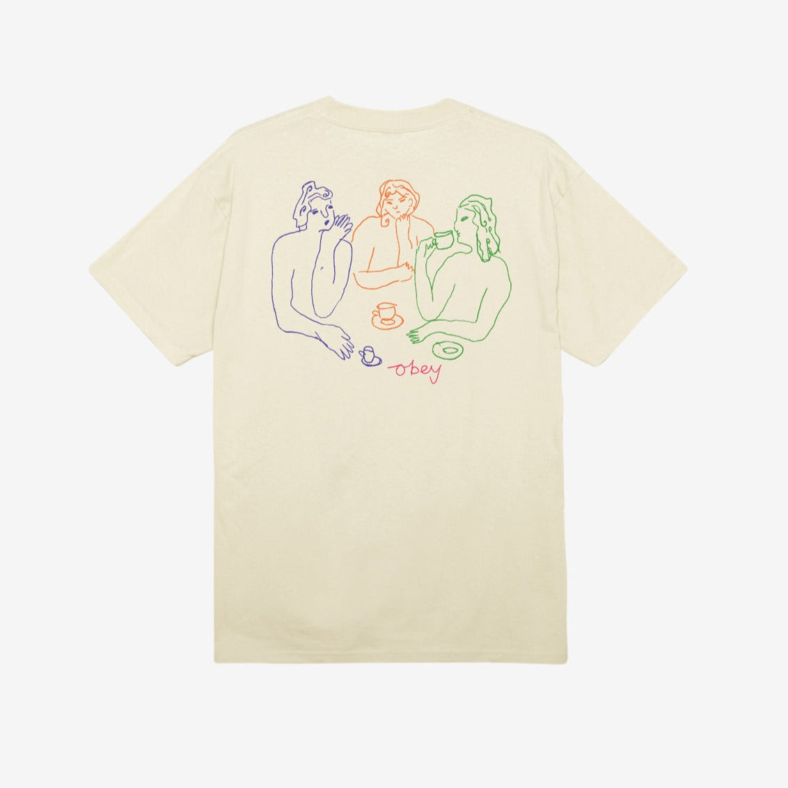 Obey Cup of Tea T-Shirt - Cream