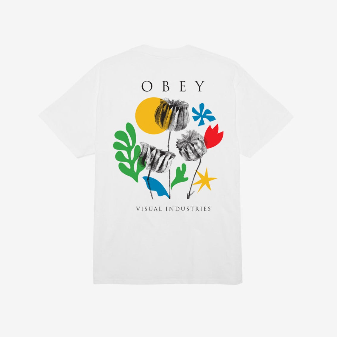 Obey Flowers Papers Scissors T-Shirt - White