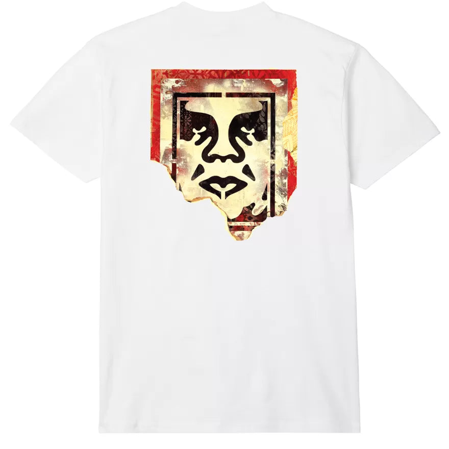 Obey Ripped Icon T-Shirt - White
