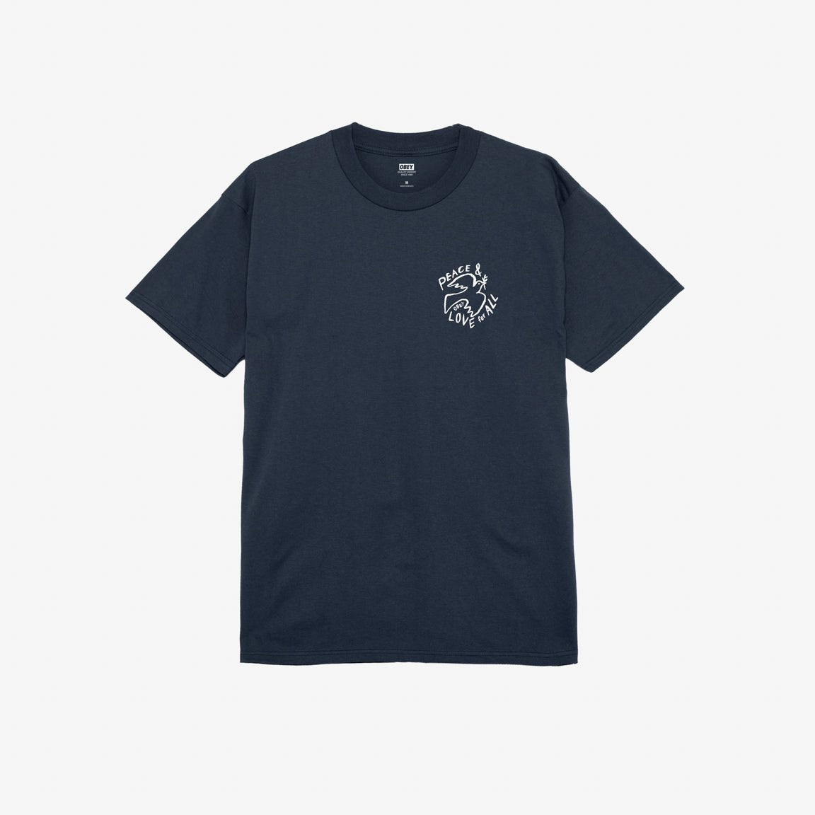 Obey Peace &amp; Love For All T-Shirt - Navy