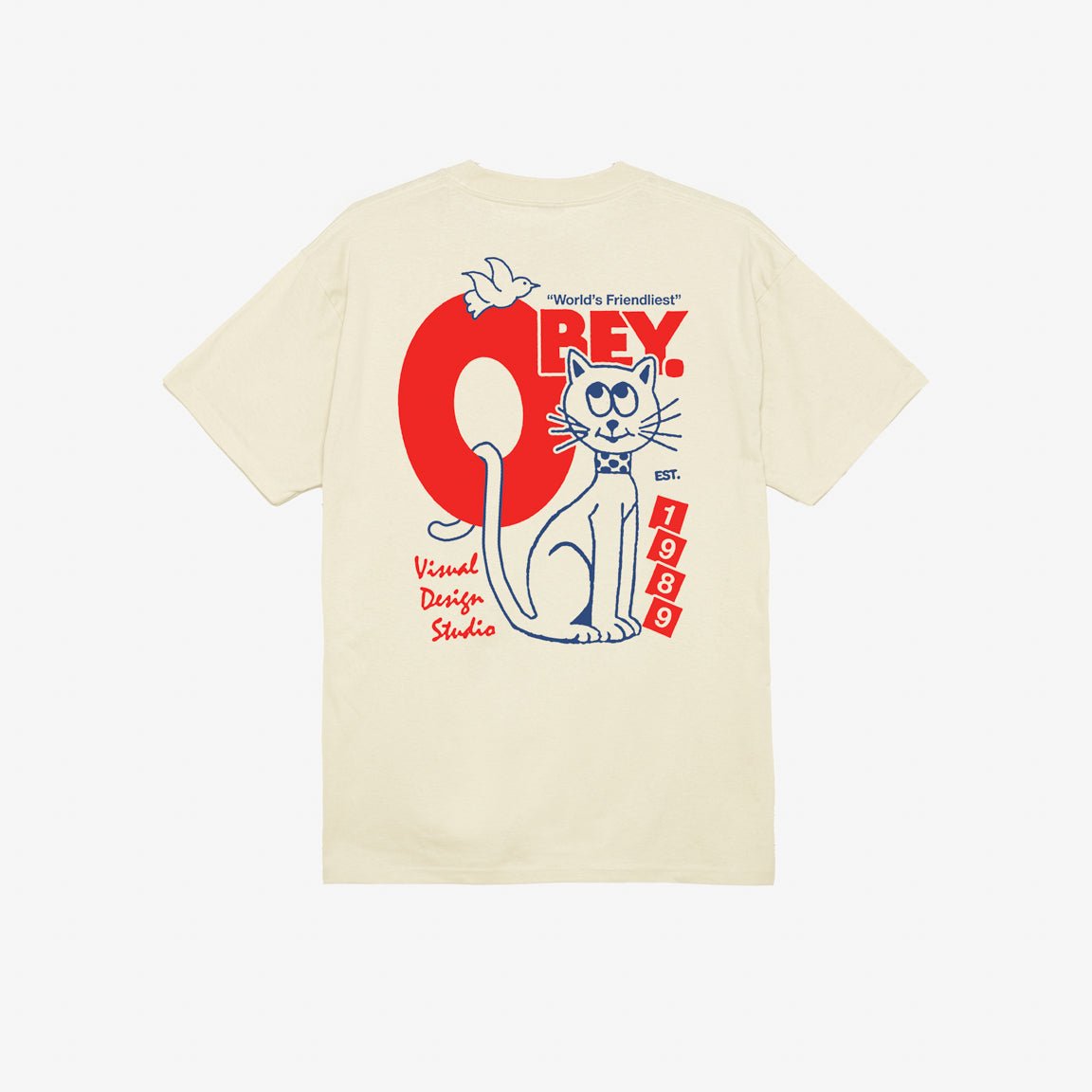 Obey Worlds Friendliest T-Shirt - Cream