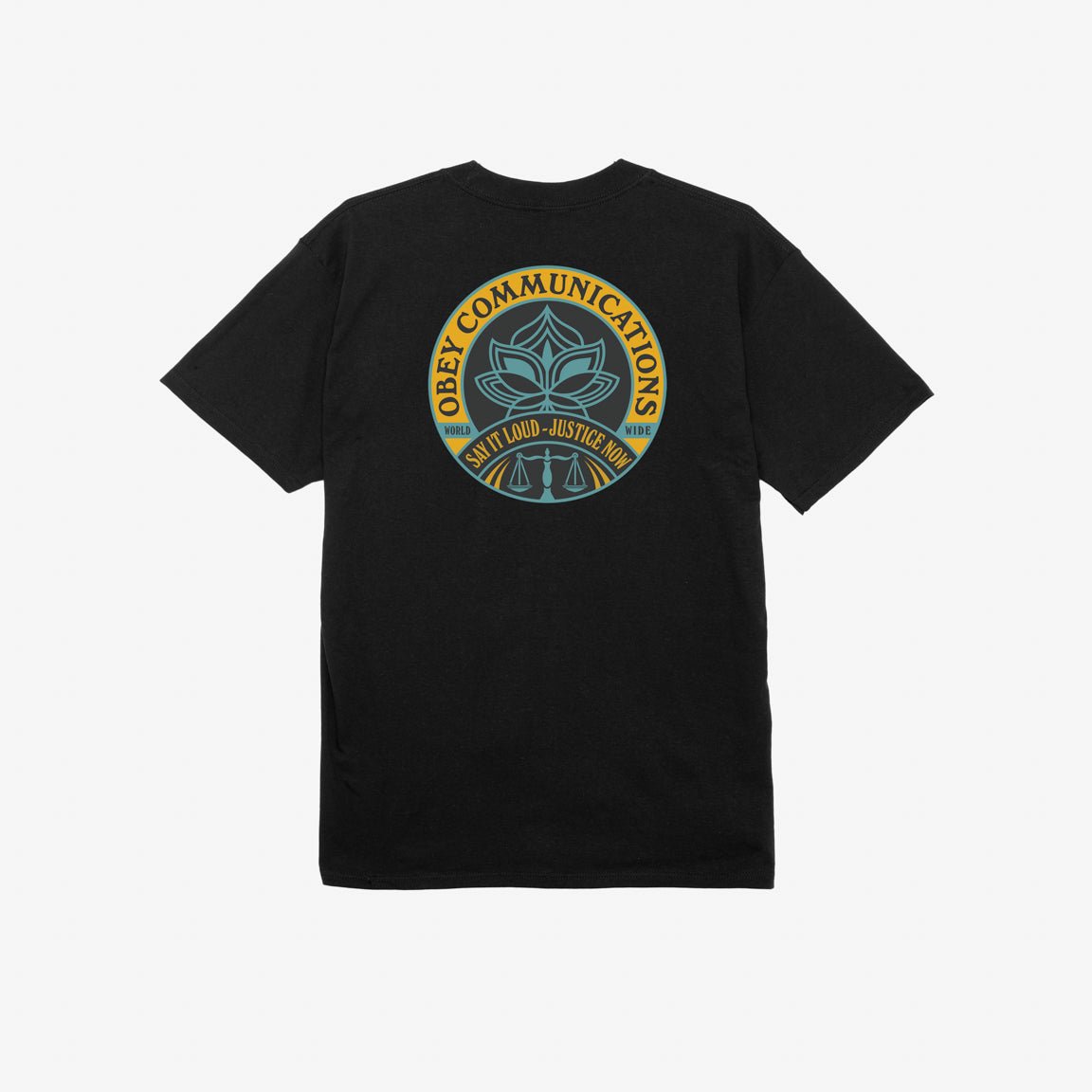 Obey Say It Loud Lotus T-Shirt - Black