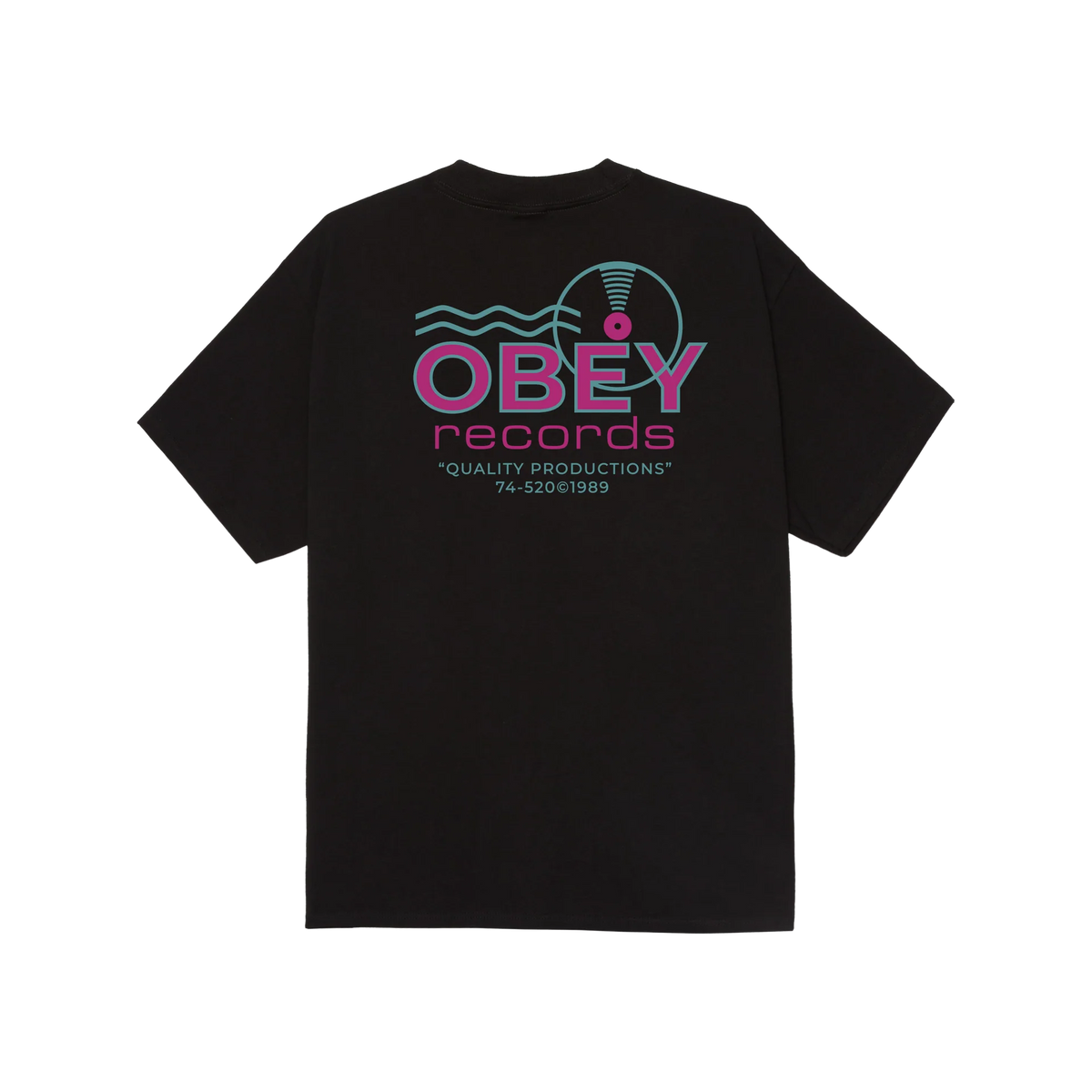 Obey Records Sound Wave T-Shirt - Black