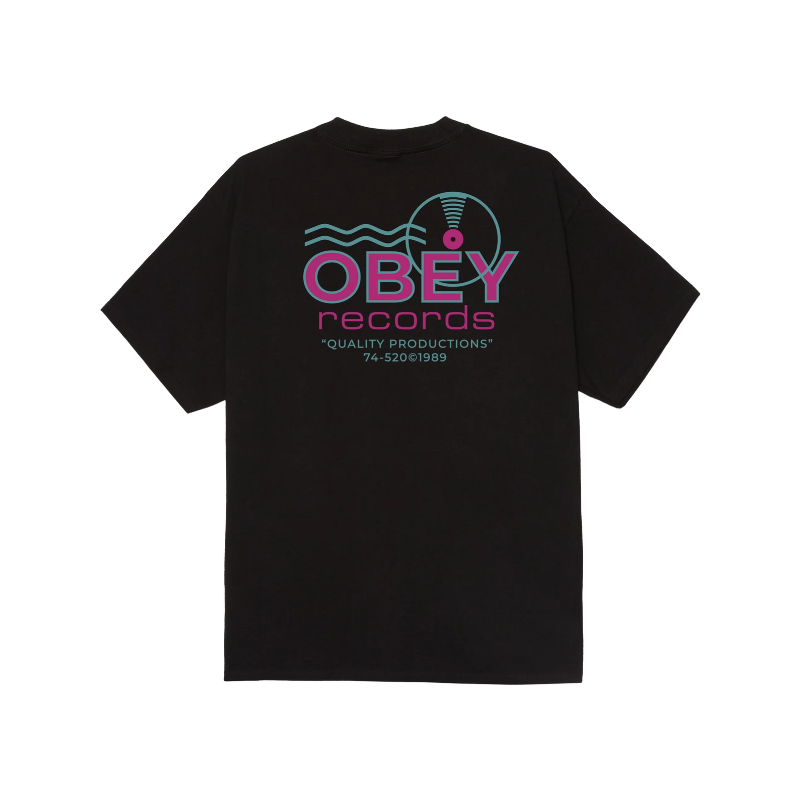 Obey Records Sound Wave T-Shirt - Black