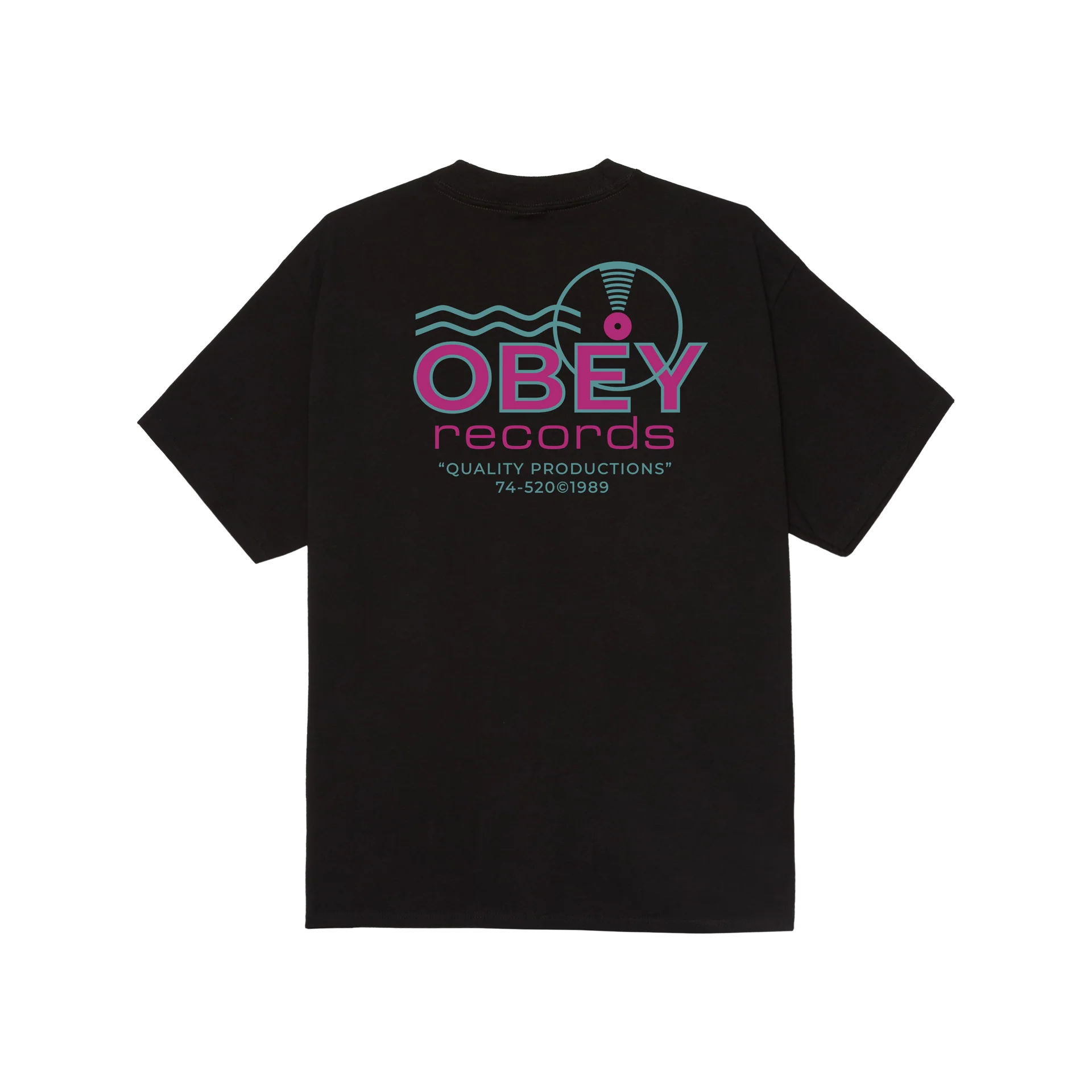 Obey Records Sound Wave T-Shirt - Black