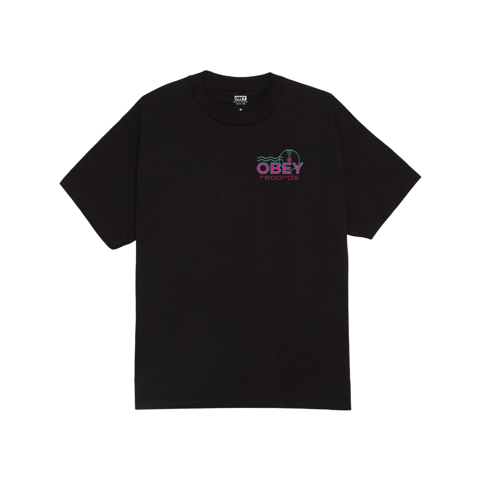 Obey Records Sound Wave T-Shirt - Black