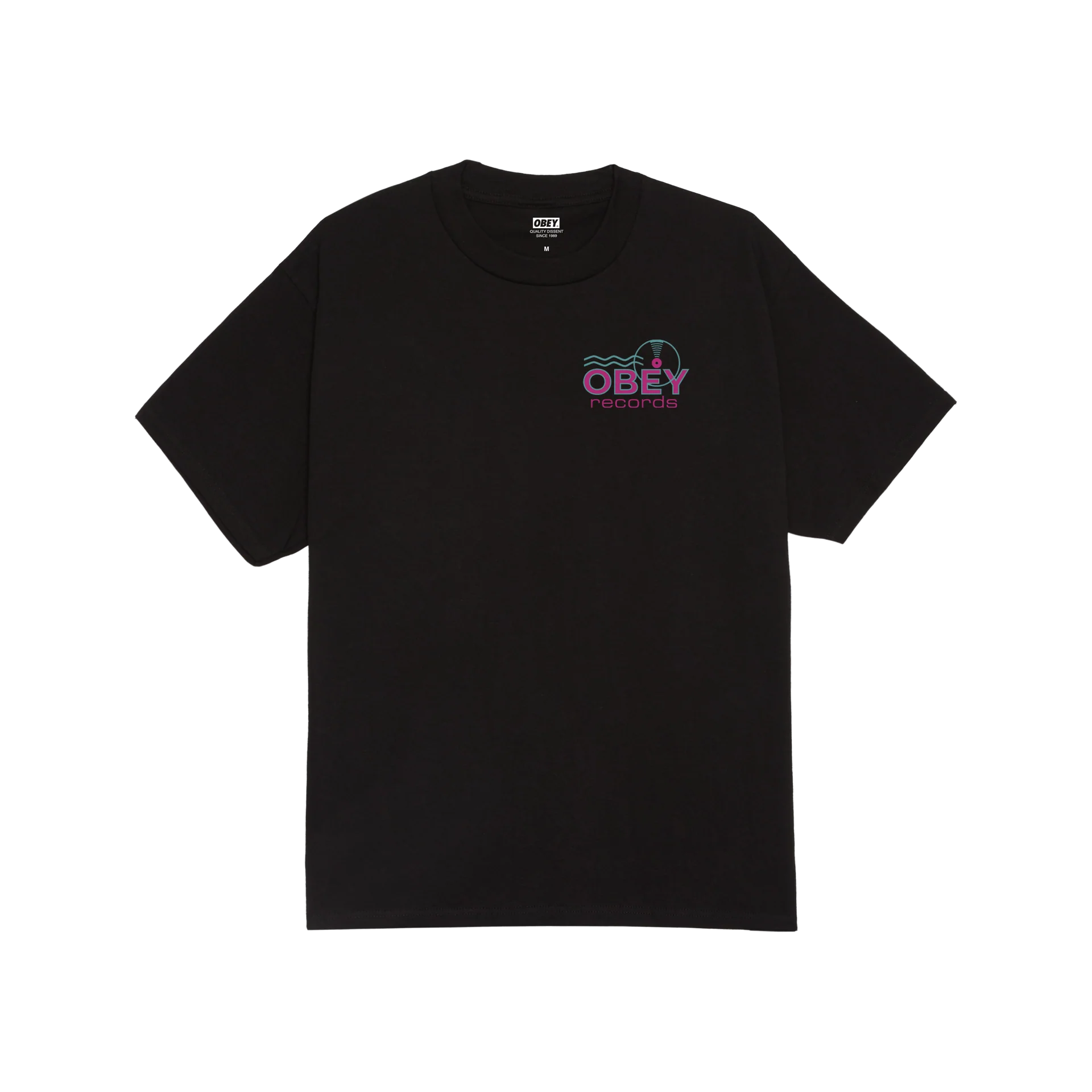 Obey Records Sound Wave T-Shirt - Black
