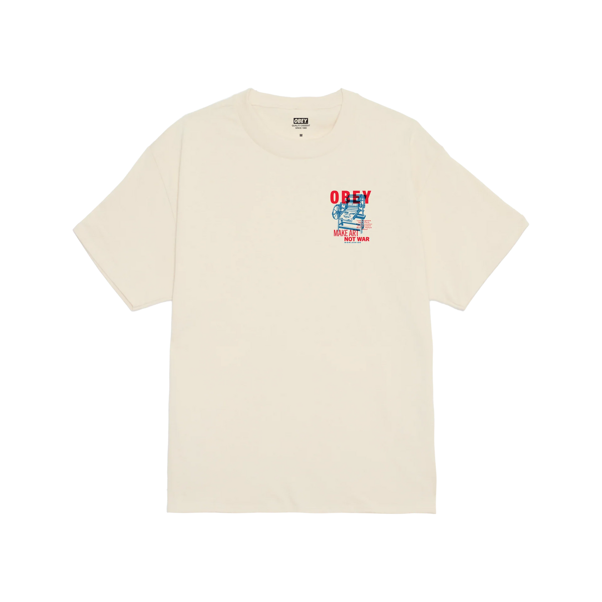 Obey Printing Press Make Art T-Shirt - Cream