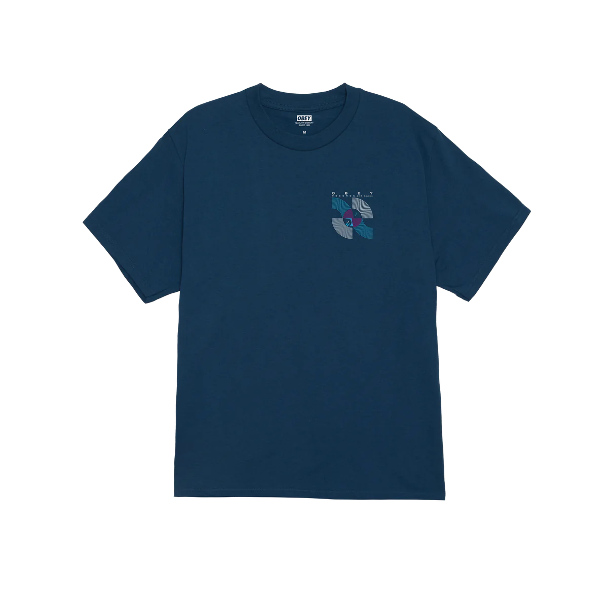 Obey Records &amp; Tapes T-Shirt - Harbour Blue