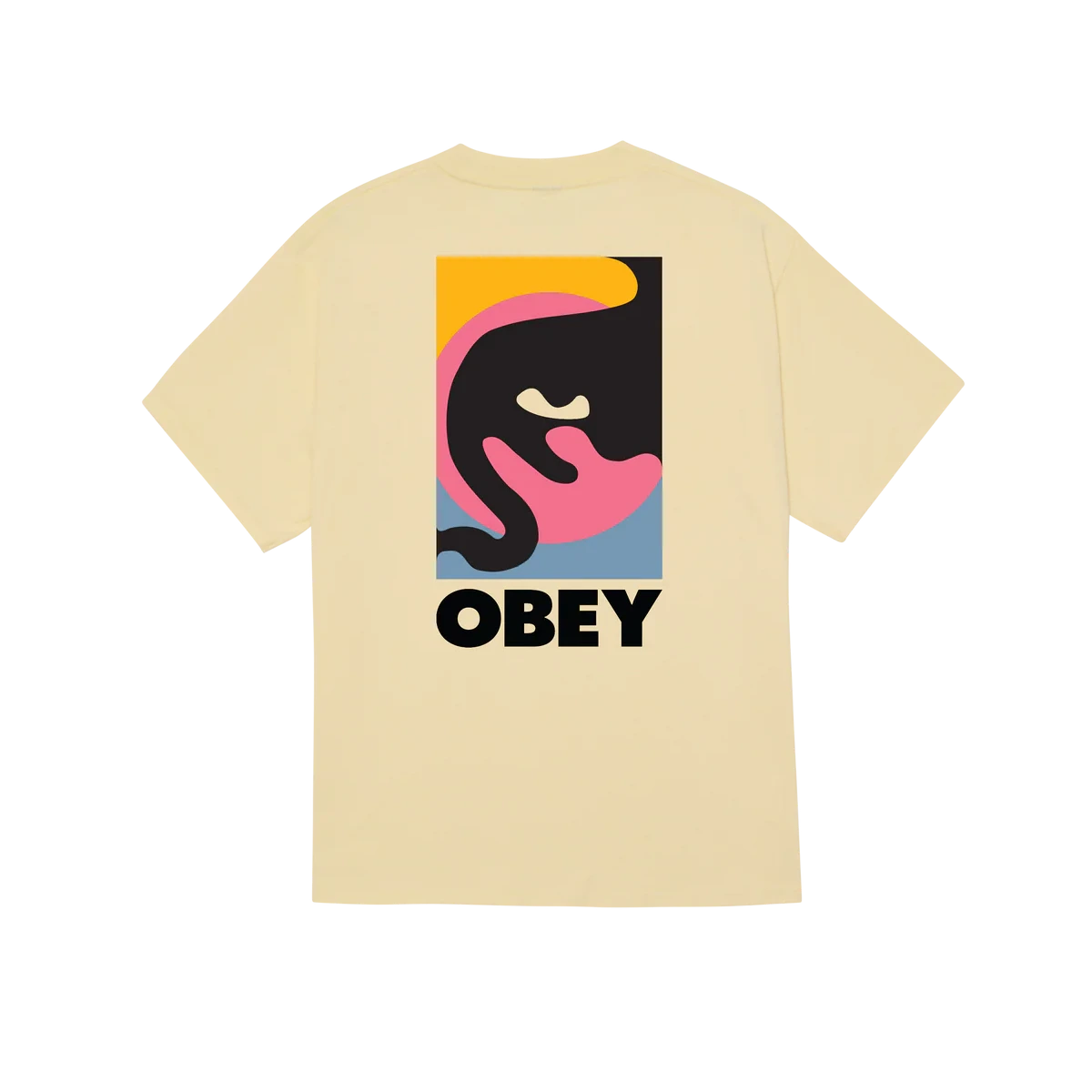 Obey Quarter Icon T-Shirt - Pale Yellow