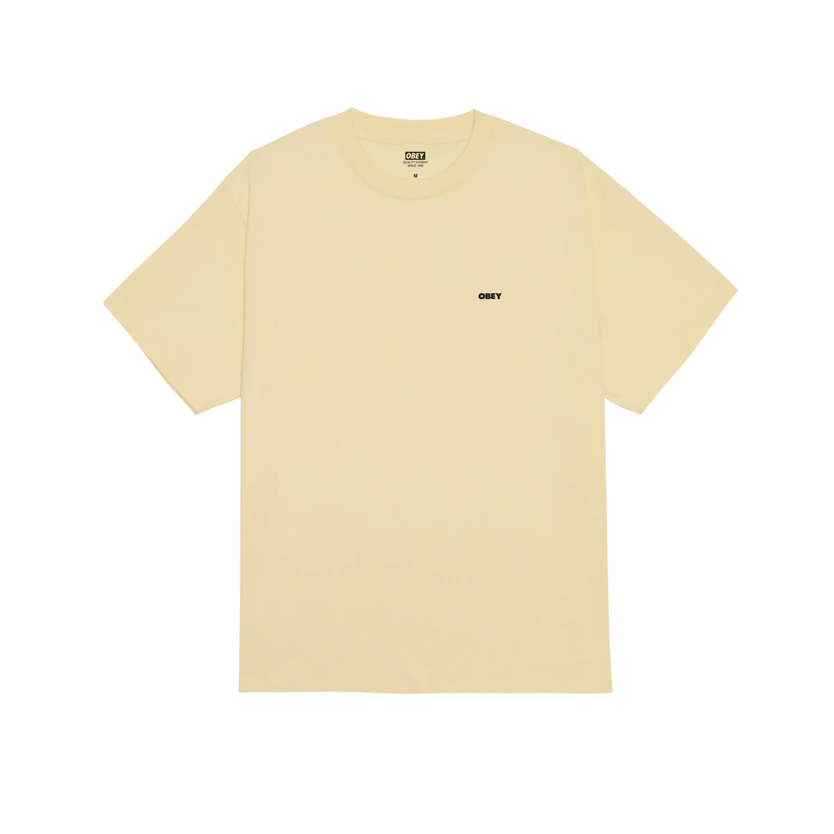 Obey Quarter Icon T-Shirt - Pale Yellow