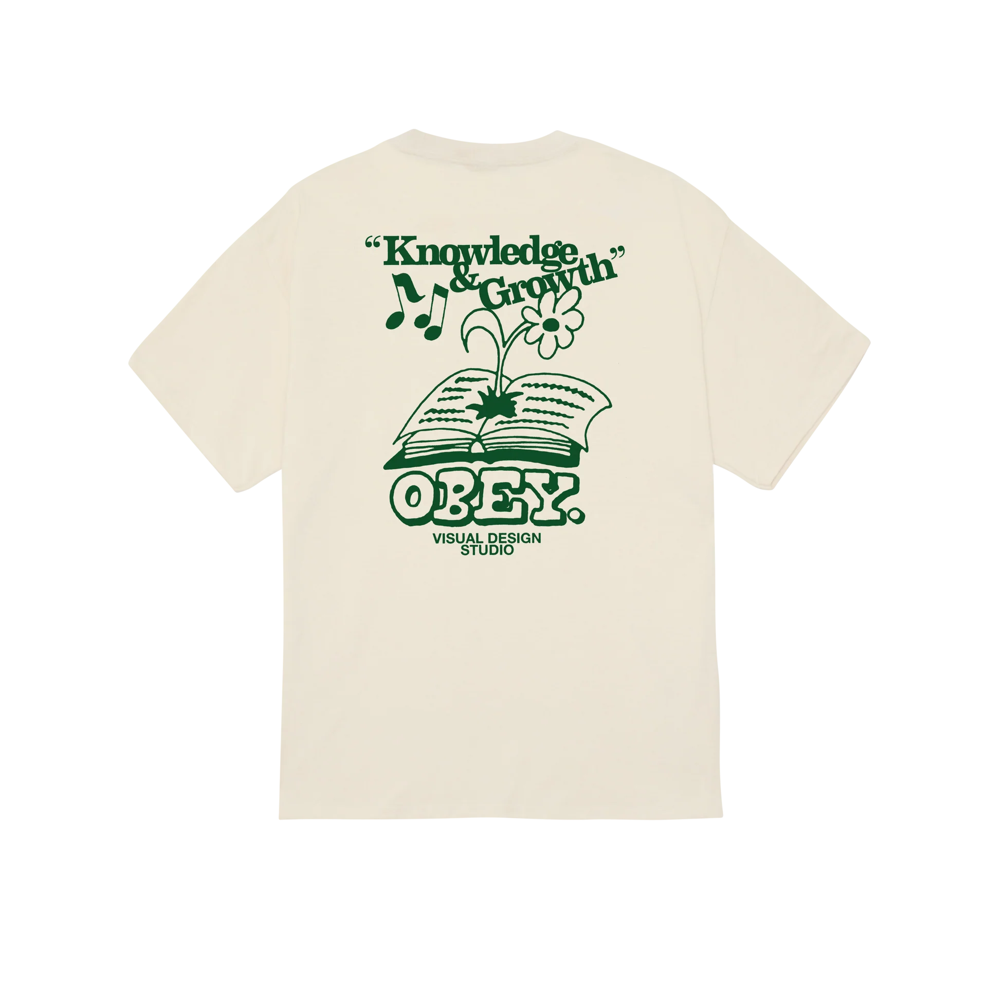 Obey Knowledge & Growth T-Shirt - Cream