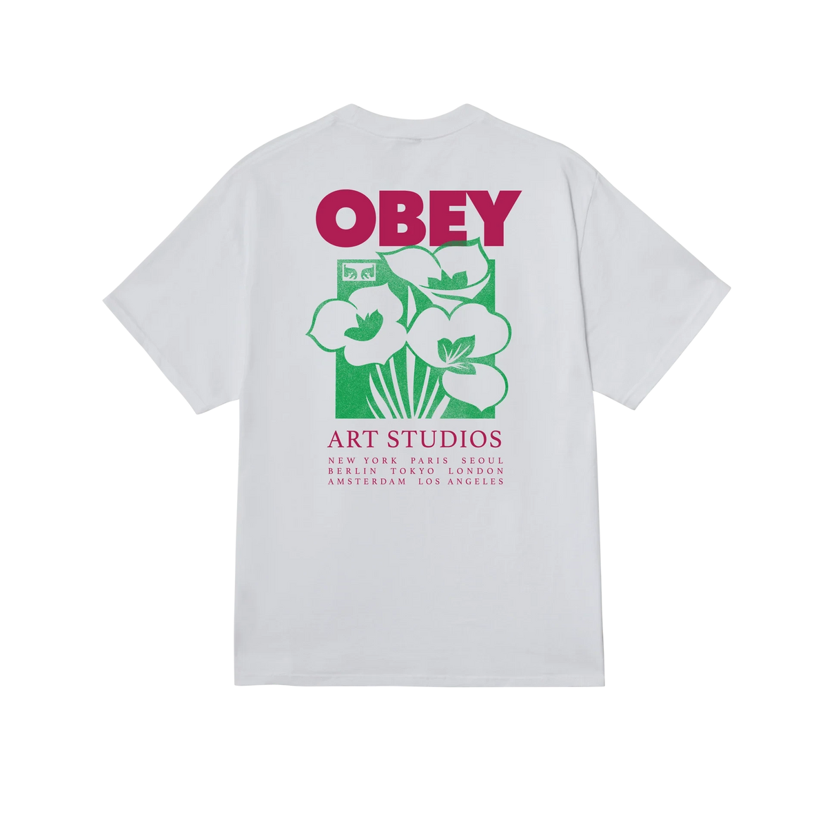 Obey Art Studios Flowers T-Shirt - White