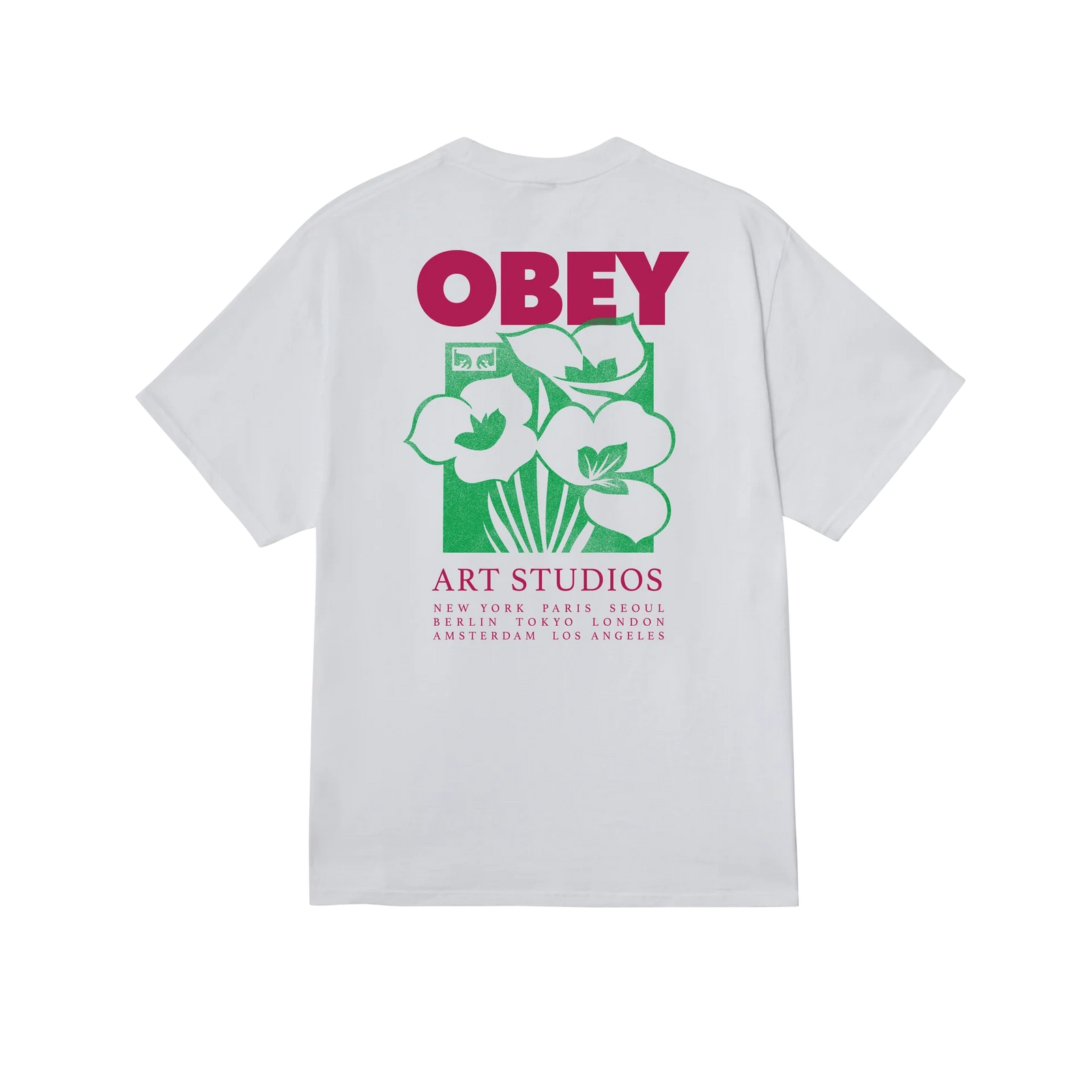 Obey Art Studios Flowers T-Shirt - White