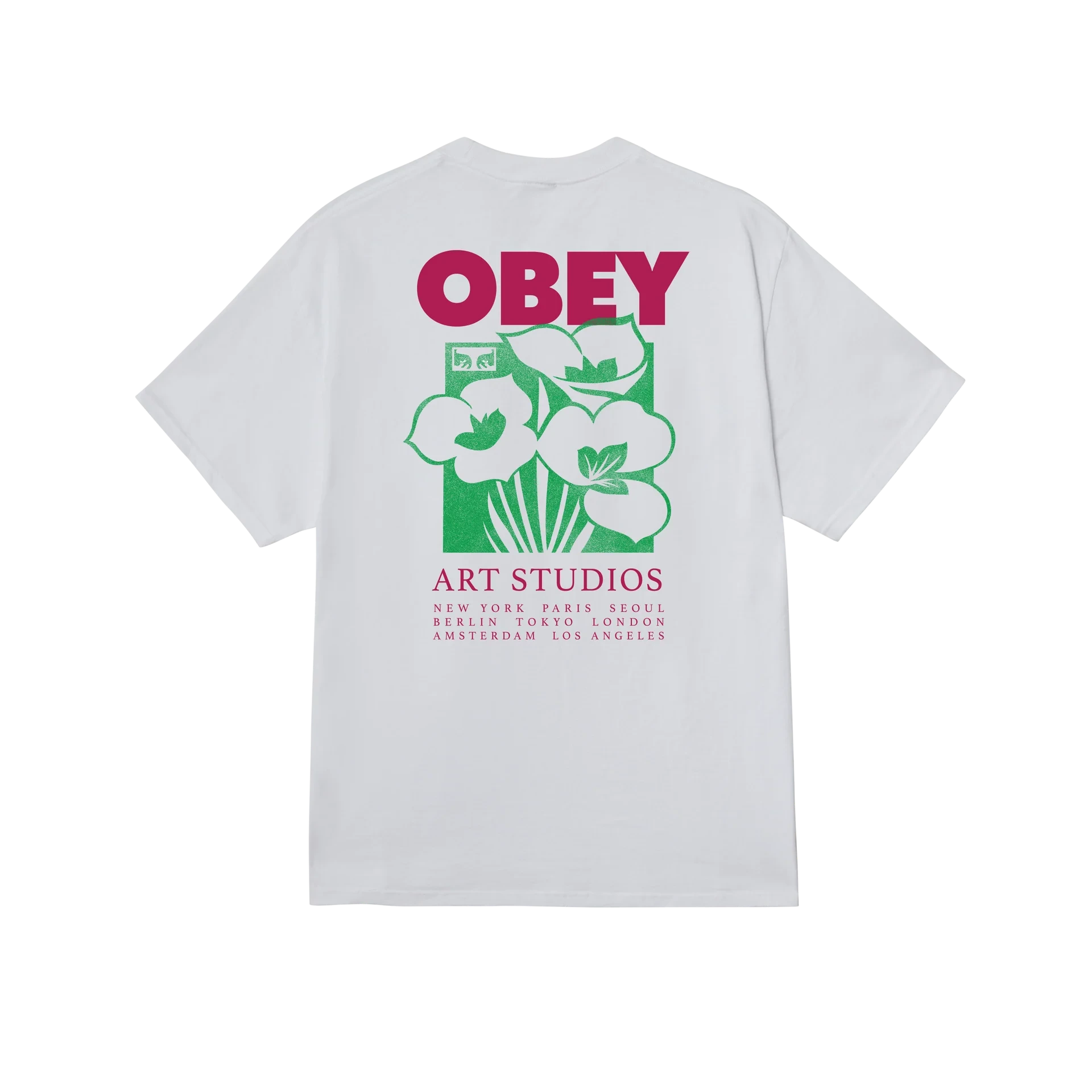 Obey Art Studios Flowers T-Shirt - White