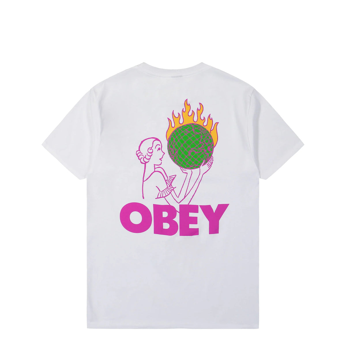 Obey World in Flames T-Shirt - White