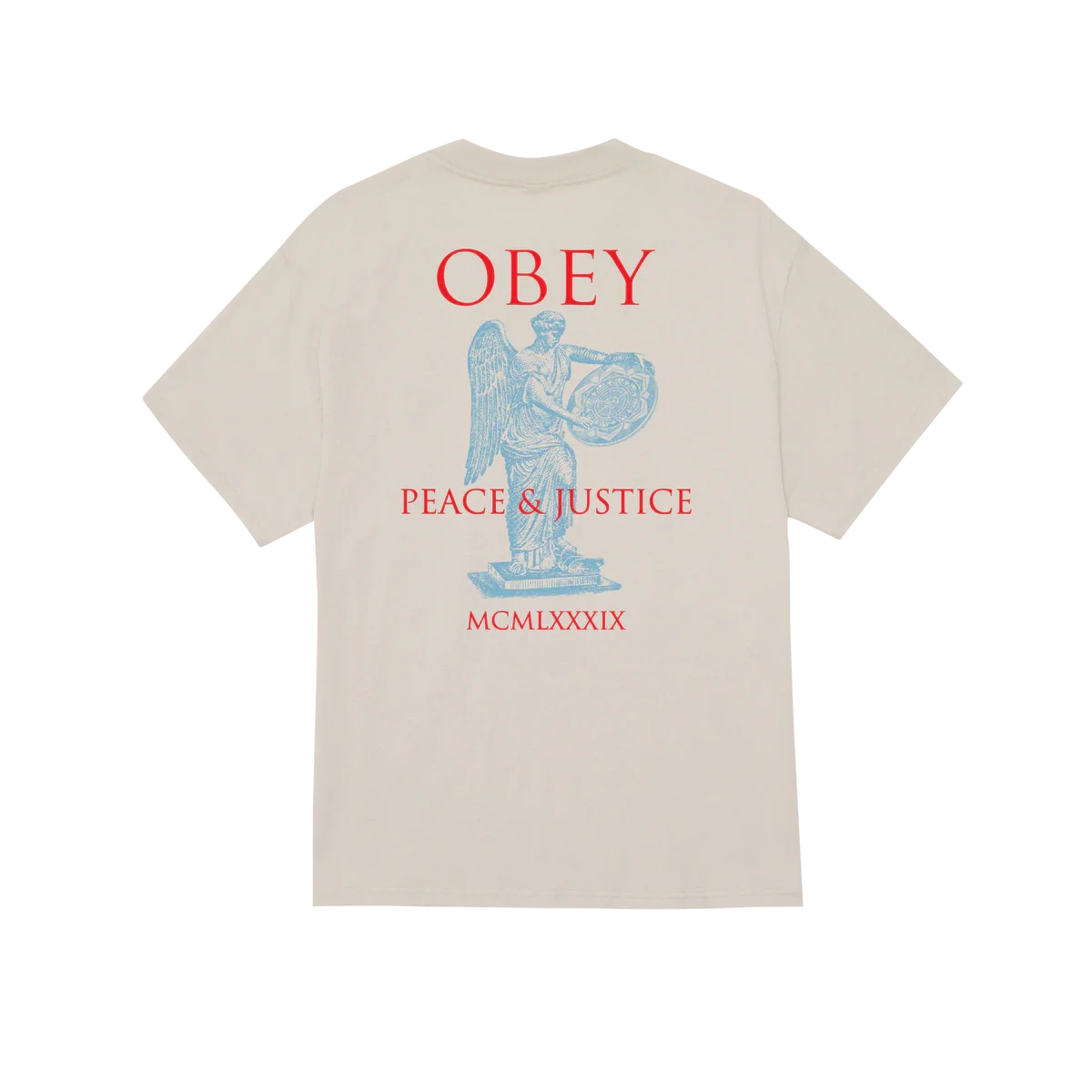 Obey Peace &amp; Justice T-Shirt - Silver Grey