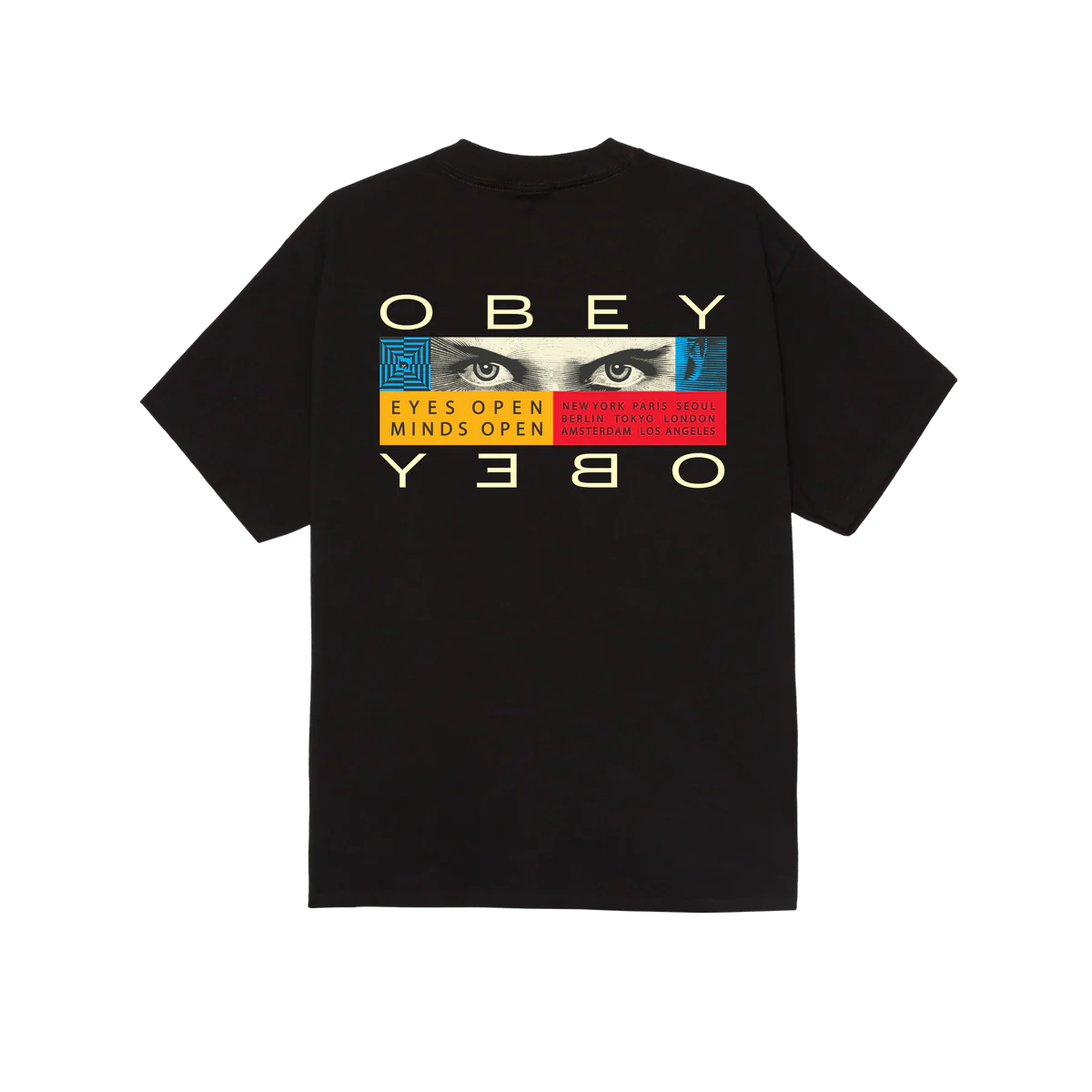 Obey Eyes Open T-Shirt - Black