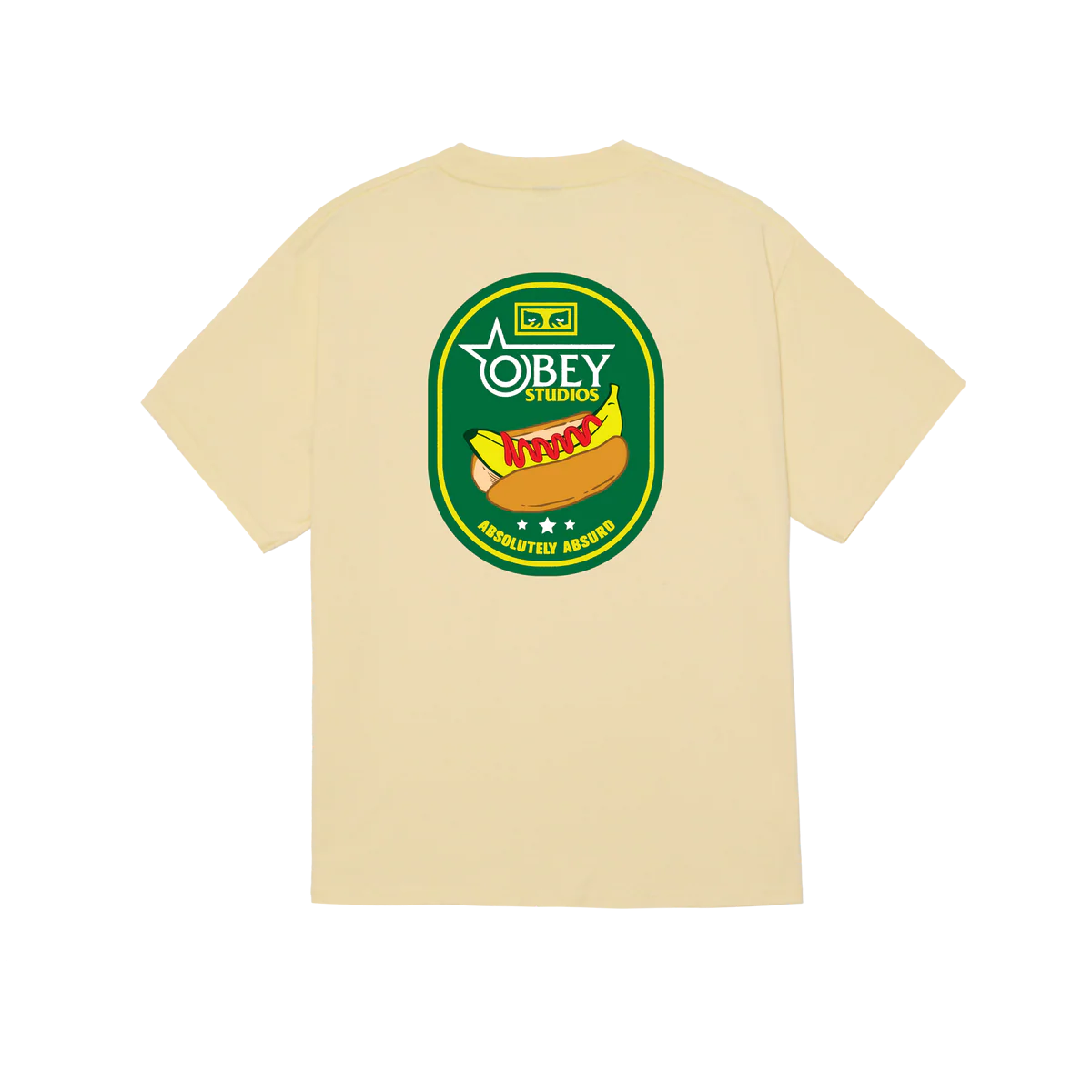 Obey Absolutely Absurb T-Shirt - Pale Yellow