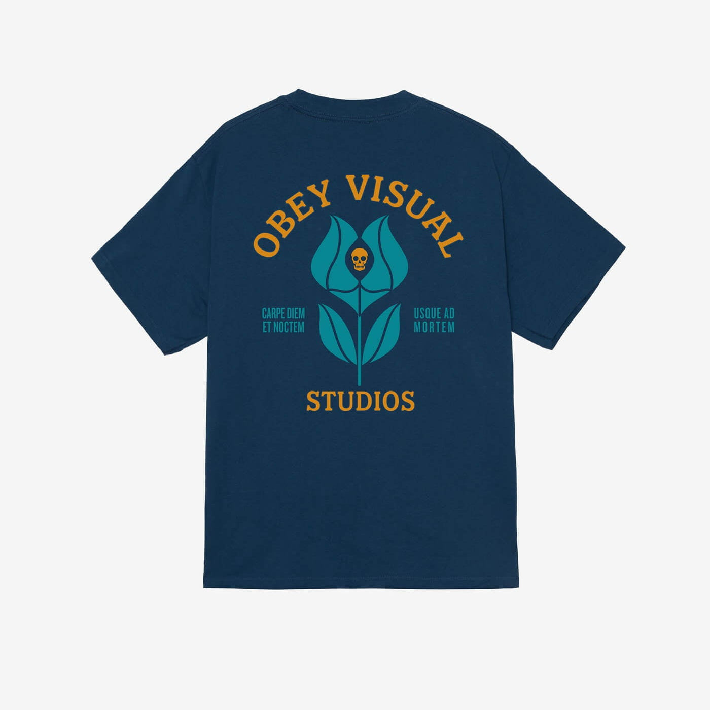 Obey Visual Studios Flower T-Shirt - Harbor Blue