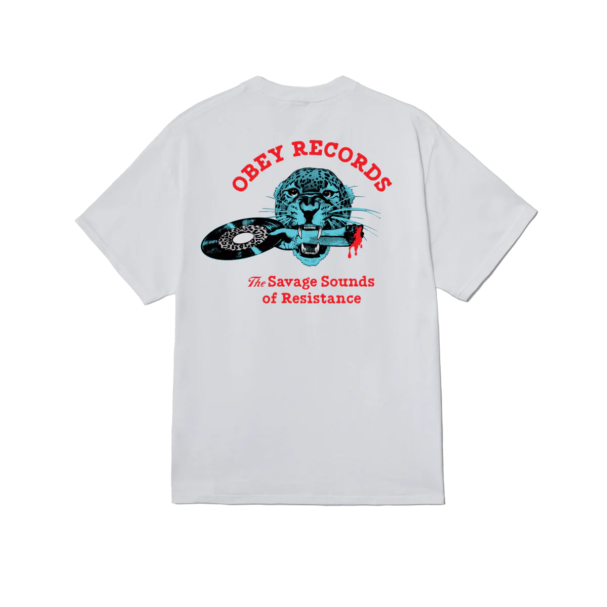 Obey Savage Sounds Leopard T-Shirt - White
