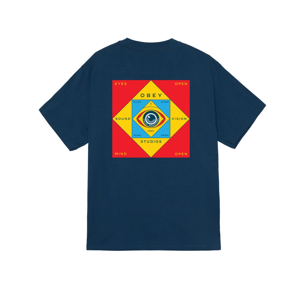 Obey Sound &amp; Vision Eye T-Shirt - Harbour Blue