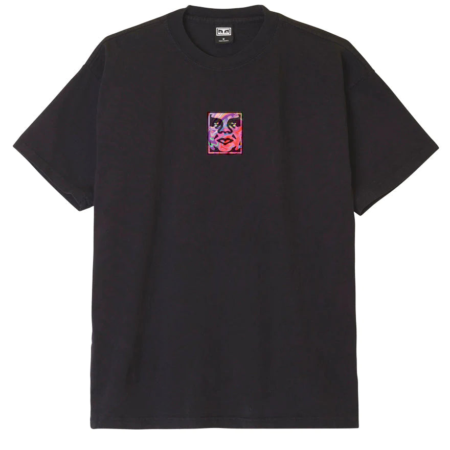 Obey Rainbow Icon T-Shirt - Off Black
