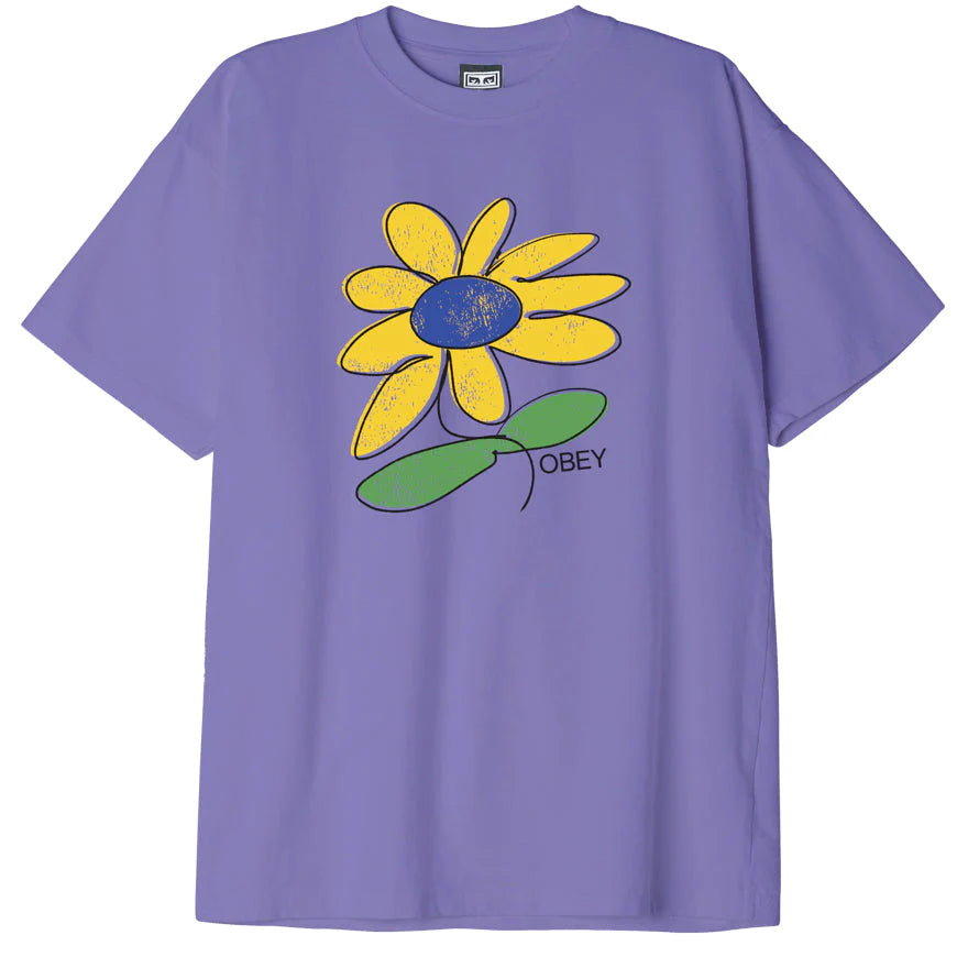 Obey Sun Flower T-Shirt - Purple