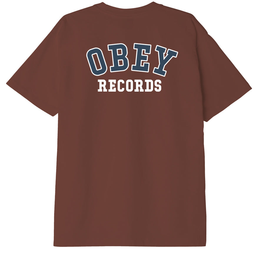 Obey Records T-Shirt - Sepia