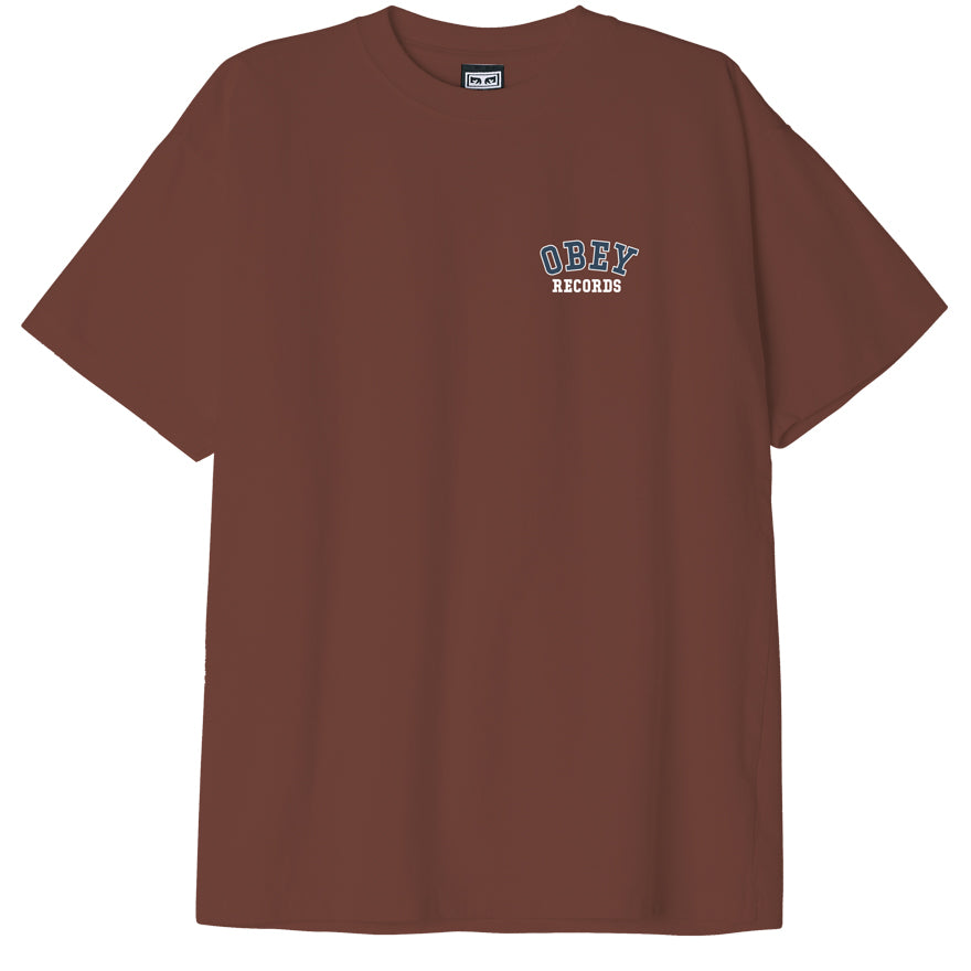 Obey Records T-Shirt - Sepia