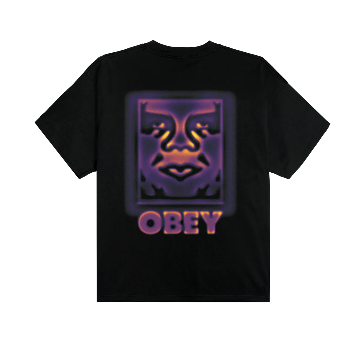 Obey Heat Map Icon T-Shirt - Black