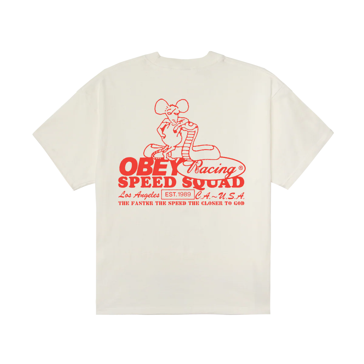 Obey Speed Squad T-Shirt - Vintage White