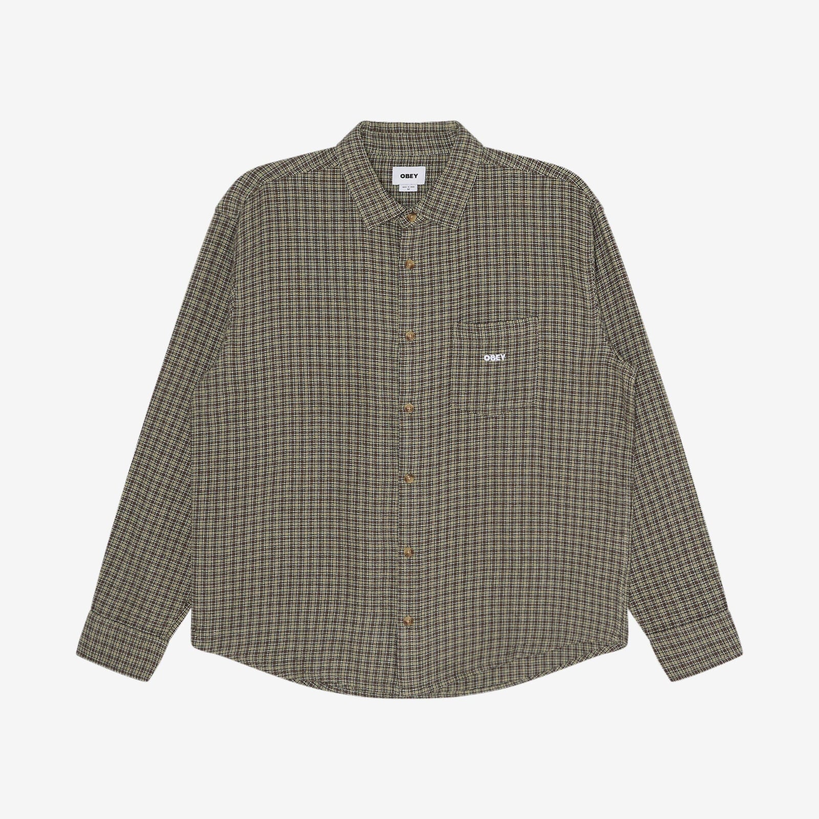 Obey Bigwig Jack Woven Shirt - Abbey Stone