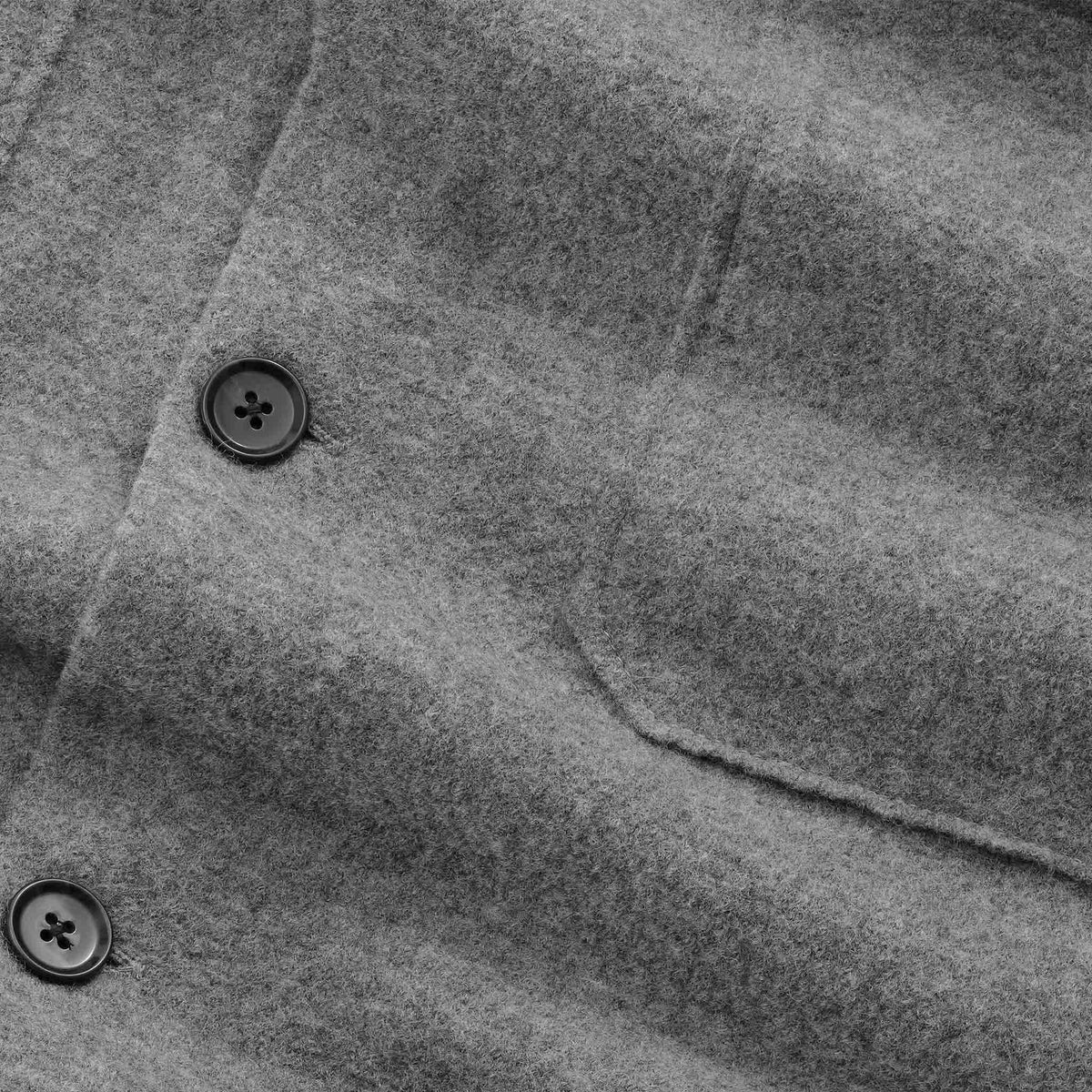 NN07 Jonas Wool Overshirt - Dark Grey Marl