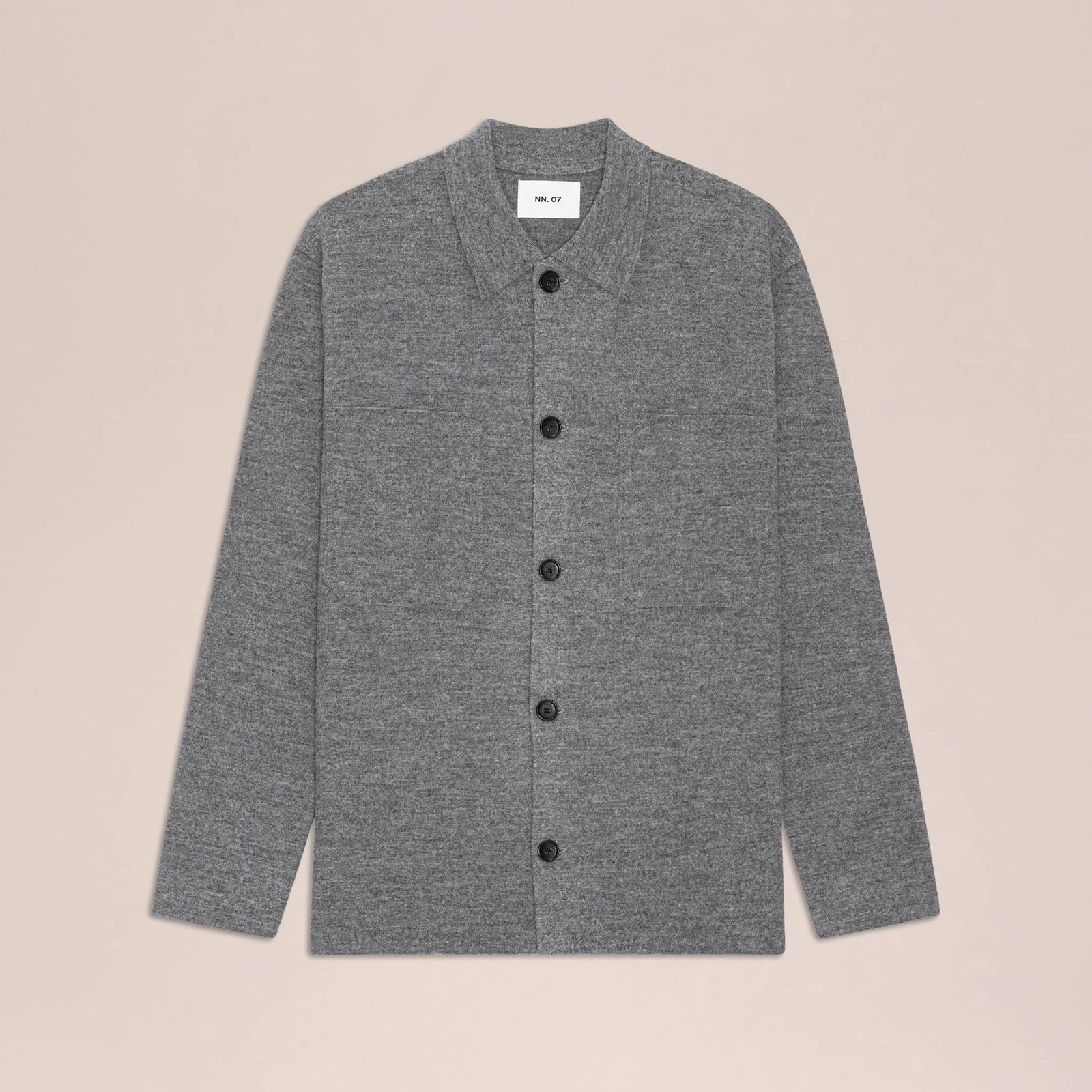 NN07 Jonas Wool Overshirt - Dark Grey Marl