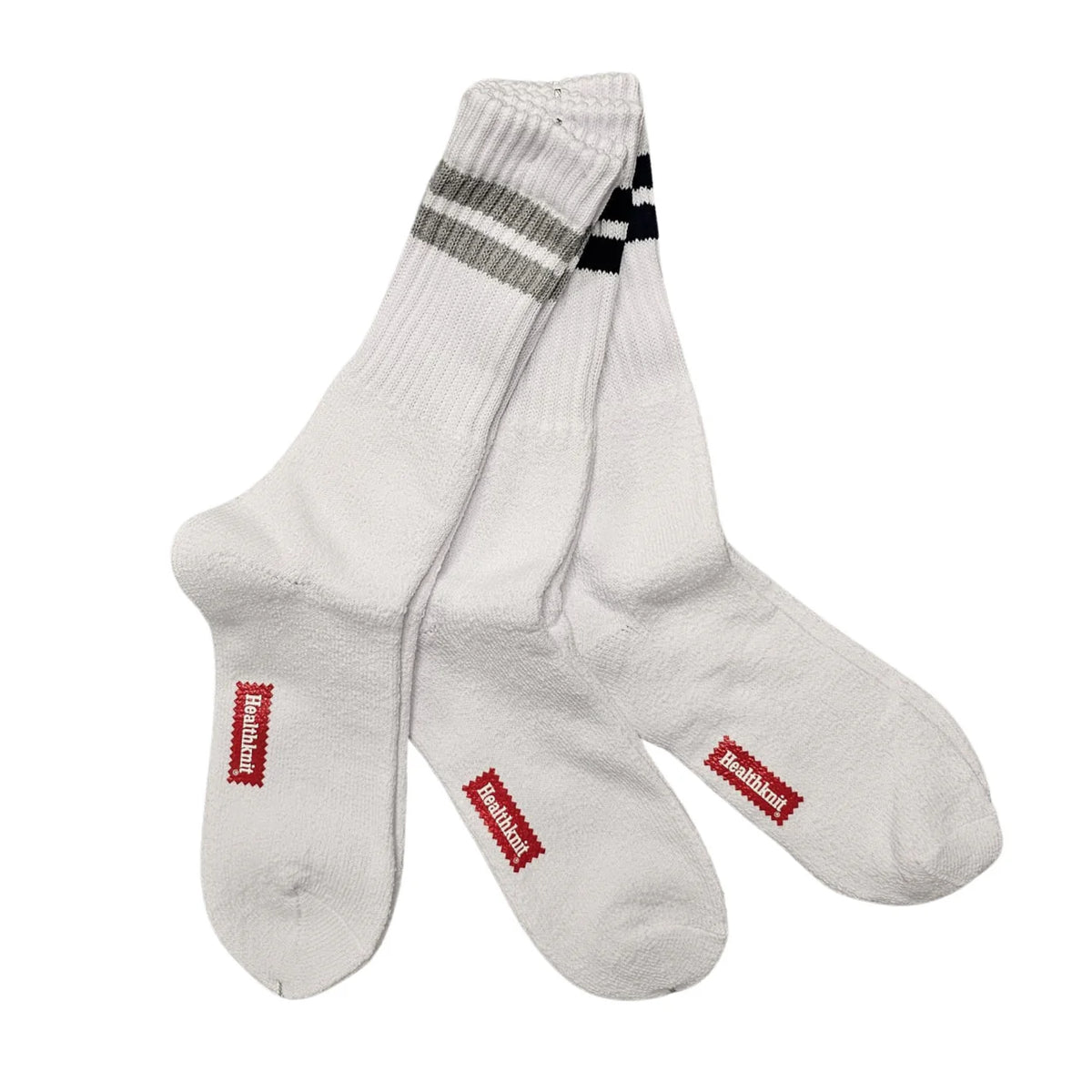 Healthknit 3 Pack Socks - White / Black/ Navy / Grey