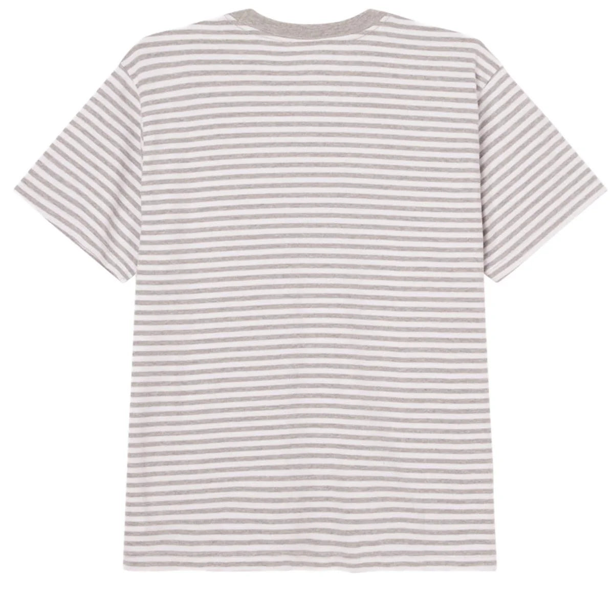 Obey Established Works Stripe T-Shirt - Ash Grey