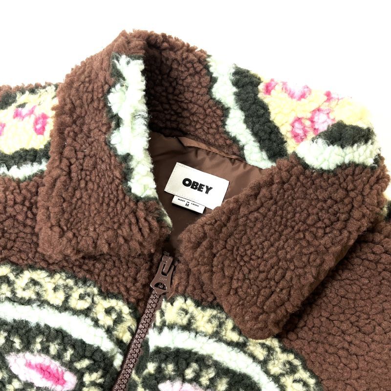 Obey Paisley Sherpa Jacket - Sepia Multi